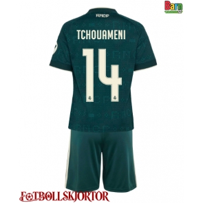 Real Madrid Aurelien Tchouameni #14 Borta Kläder Barn 2026-27 Kortärmad (+ Korta byxor)